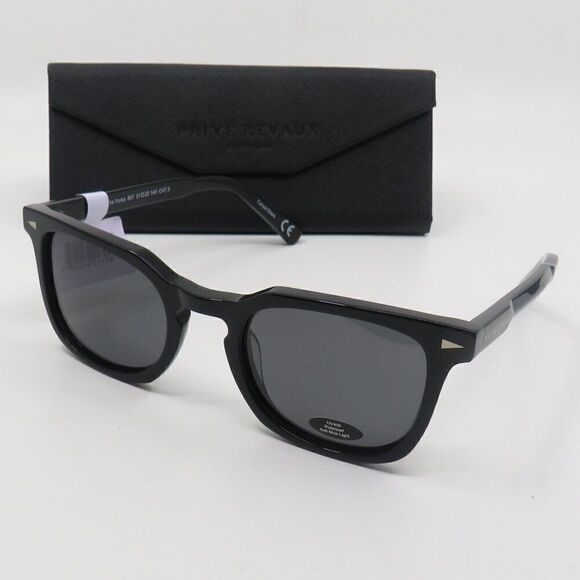 Prive Revaux The Yorke New Polarized Black/Grey Square Sunglasses - Picture 1 of 10